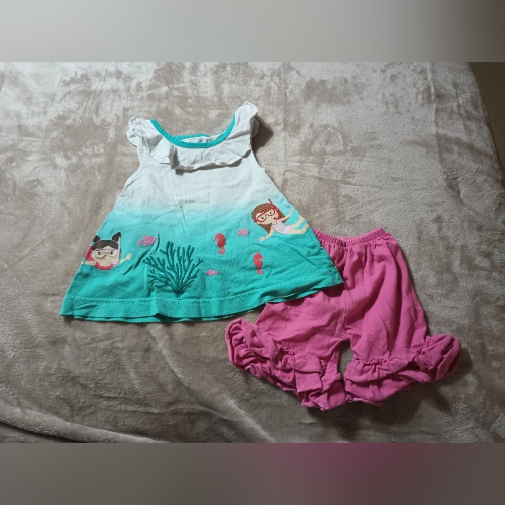 3T Sea & Mermaid Short Set Adventure Wear by Copper Key